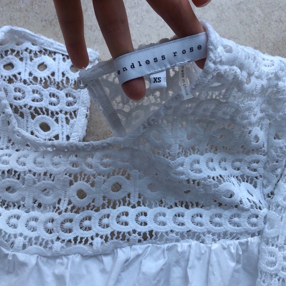 ENDLESS ROSE BOHO BLOUSE,WHITE, XS,NWOT - Picture 5 of 5